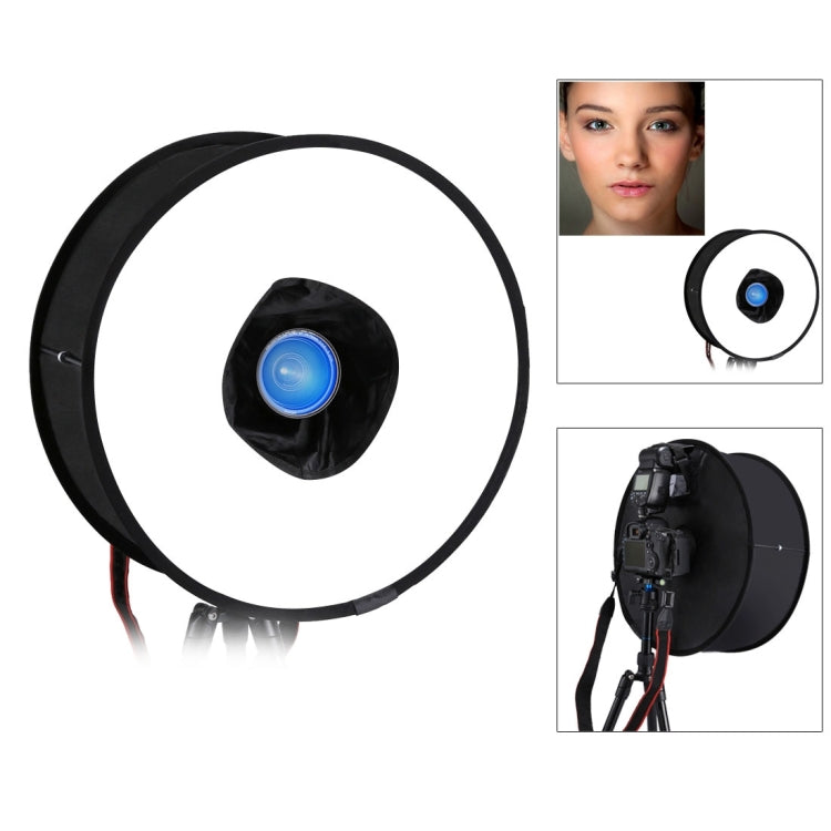 PULUZ 45cm Round Style Macro and Portrait Softbox for SpeedLite Flash Light