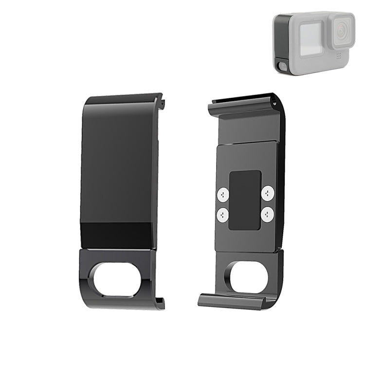 PULUZ Aluminum Alloy Battery Side Cover for GoPro Hero11 Black / HERO10 Black / HERO9 Black (Black)