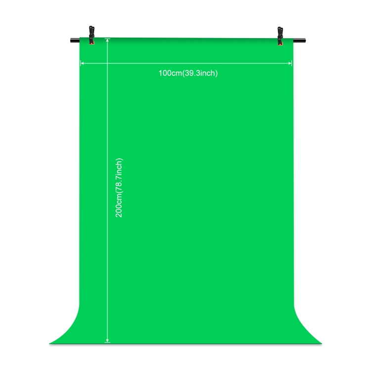 PULUZ T-Shape Photo Studio Background Support Stand with Green Cloth and Clips