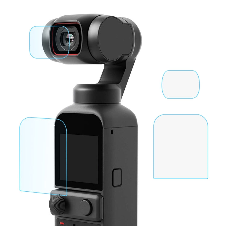 PULUZ DJI OSMO Pocket 2 Tempered Glass Lens Protector + Screen Film