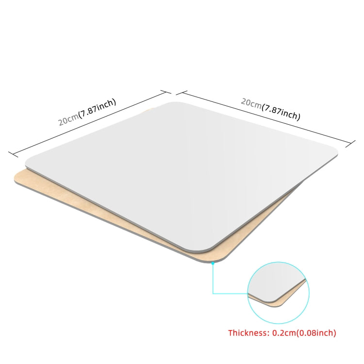 PULUZ 20cm Acrylic Reflective Display Table Background Board White