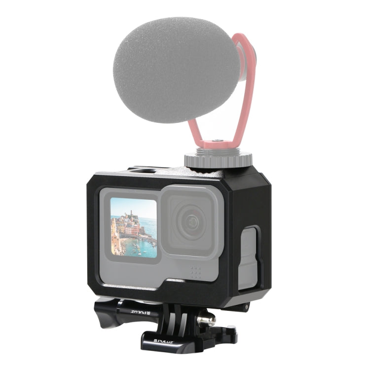 PULUZ ABS Plastic Frame Mount for GoPro Hero11 Black/HERO10 Black/HERO9 Black with Buckle Basic Mount & Screw (Black)