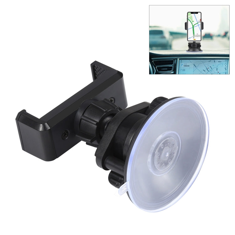 PULUZ 360 Degree Rotating Suction Cup Clamp Holder Bracket for Smartphones (Black)