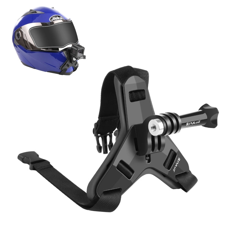 PULUZ Motorcycle Helmet Chin Strap Mount for Action Cameras (Black)