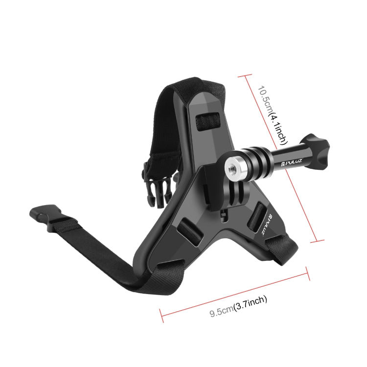 PULUZ Motorcycle Helmet Chin Strap Mount for Action Cameras (Black)