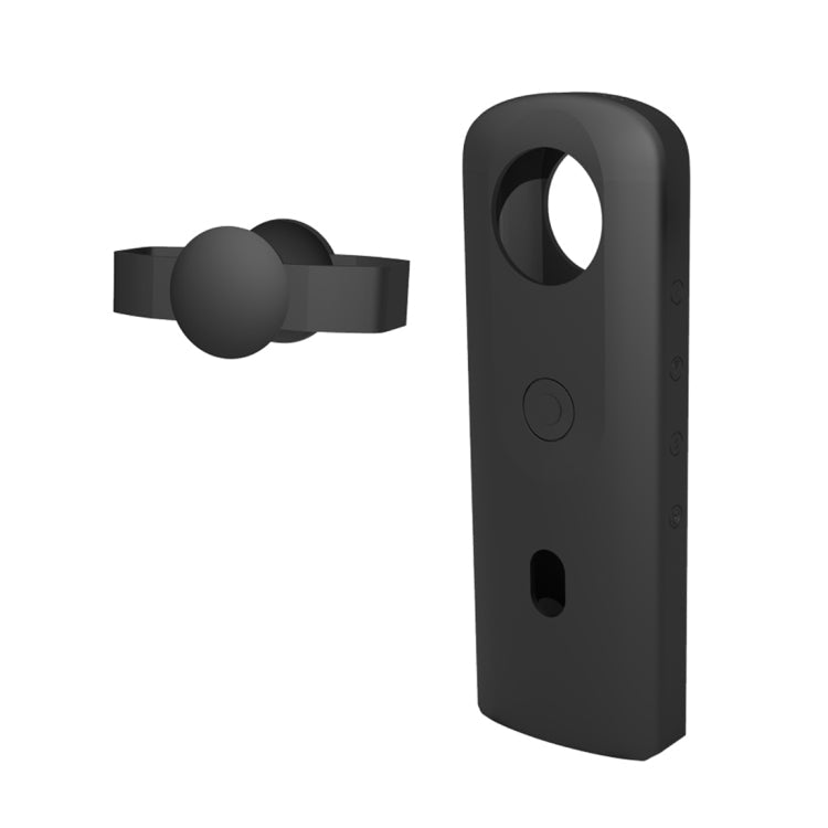 PULUZ Silicone Protective Case with Lens Cover for Ricoh Theta SC2 360 Panoramic Camera (Black) - Durable Silicone Protection for Camera