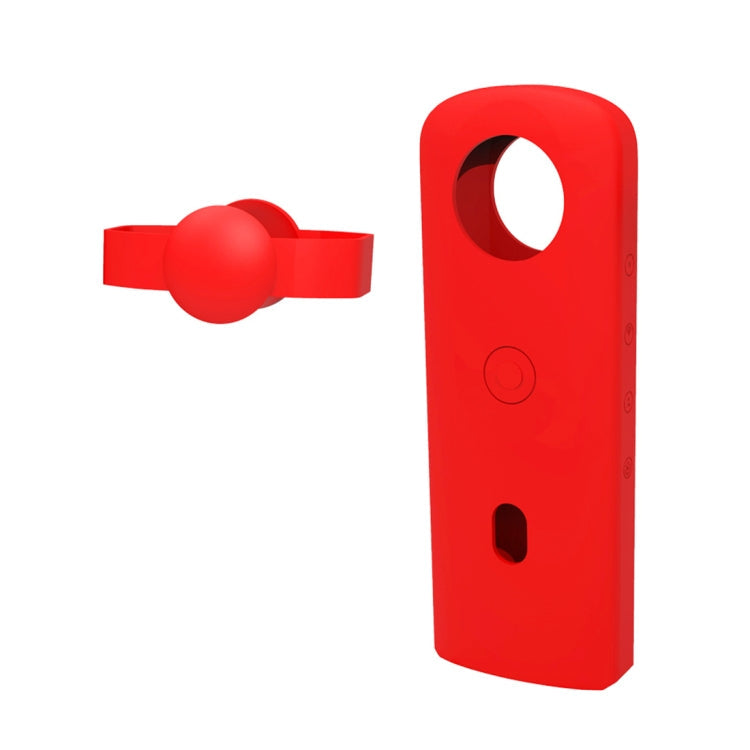 PULUZ Silicone Protective Case with Lens Cover for Ricoh Theta SC2 360 Panoramic Camera (Red) - Durable and Elegant Silicone Case for Camera Protection