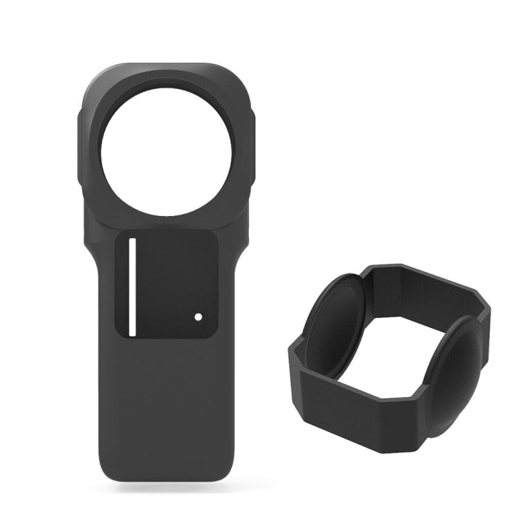 PULUZ Silicone Protective Case with Lens Cover for Insta360 One RS 1-Inch 360 Edition (Black)
