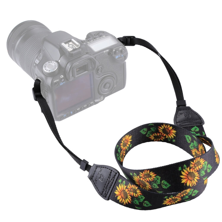 PULUZ Retro Ethnic Style Sunflower Camera Shoulder Strap