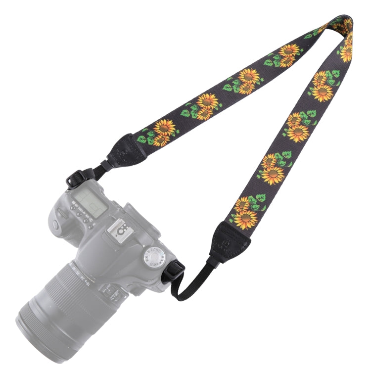PULUZ Retro Ethnic Style Sunflower Camera Shoulder Strap