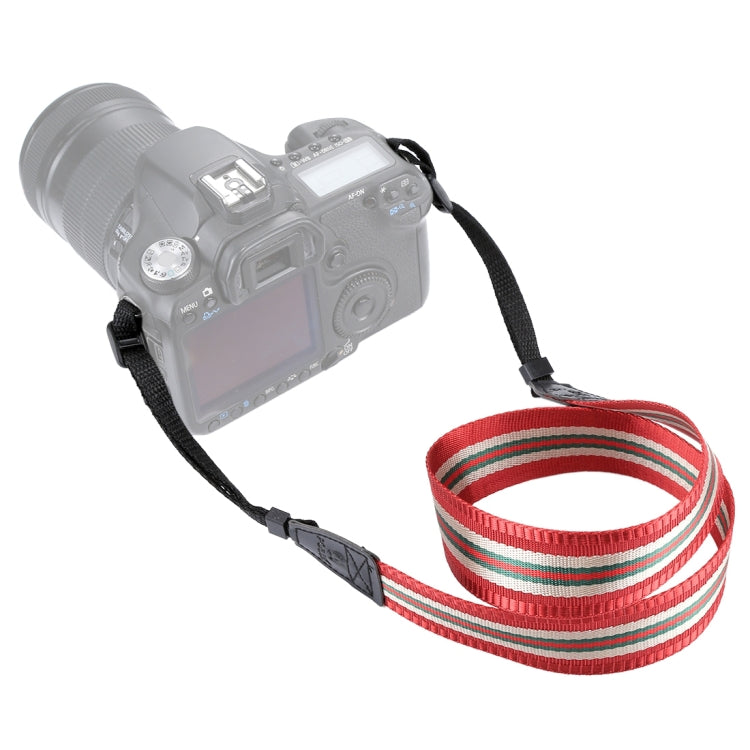 PULUZ Stripe Style Series Shoulder Neck Strap for SLR / DSLR Cameras (Dark Red)