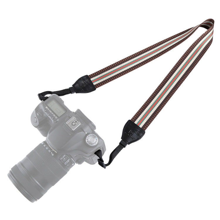 PULUZ Stripe Style Series Shoulder Neck Strap Camera Strap for SLR / DSLR Cameras (Coffee)