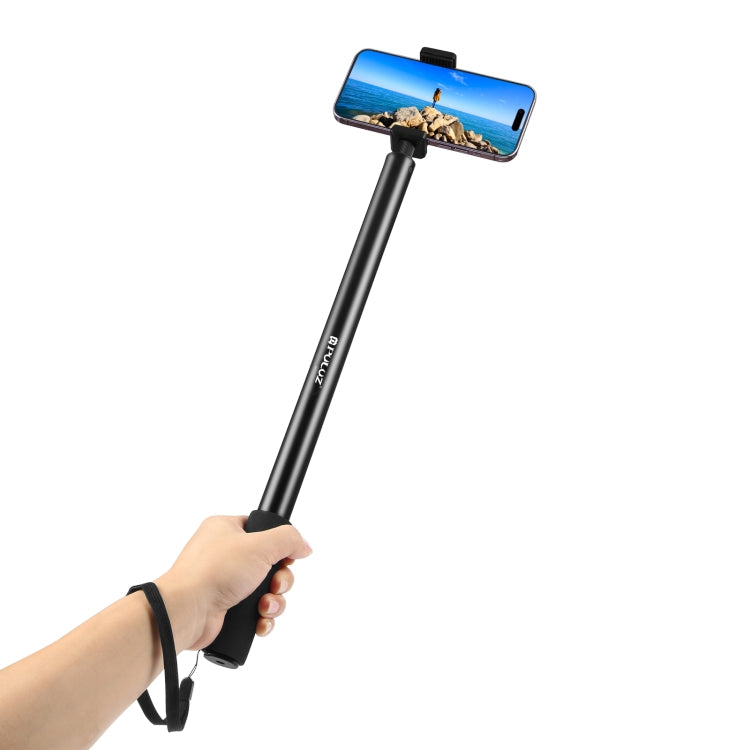 PULUZ 2m Metal Selfie Stick Monopod for Insta360 One RS / X2 / X3 (Black) - Enhanced Selfie Game and Panoramic Capability