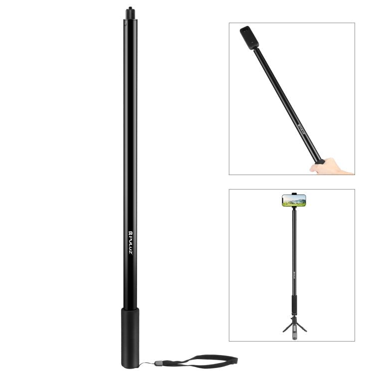 PULUZ 3m Aluminum Selfie Stick Monopod with 360-Degree Panoramic Capture (Black)