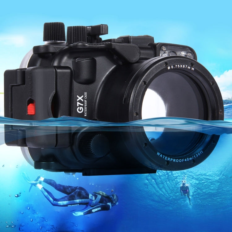 PULUZ 40m Waterproof Diving Case for Canon G7 X (Black)