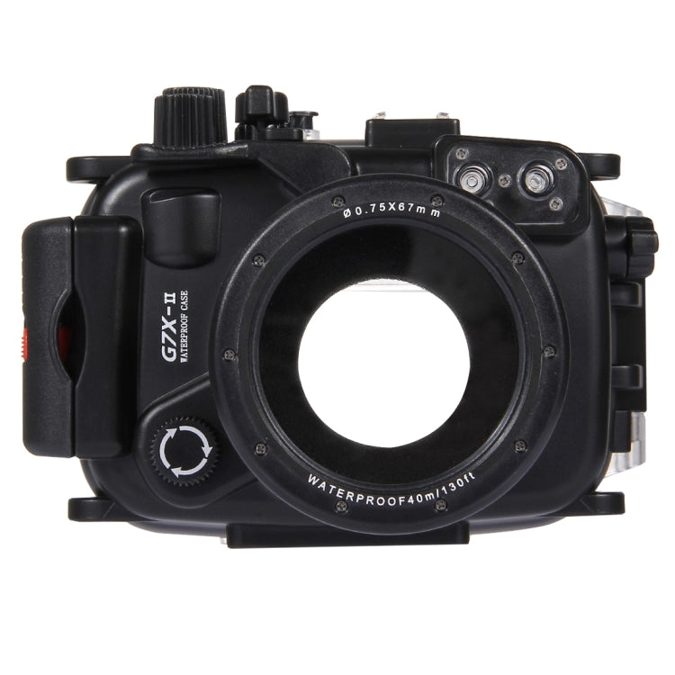 PULUZ 40m Underwater Depth Diving Case for Canon G7 X Mark II - Black