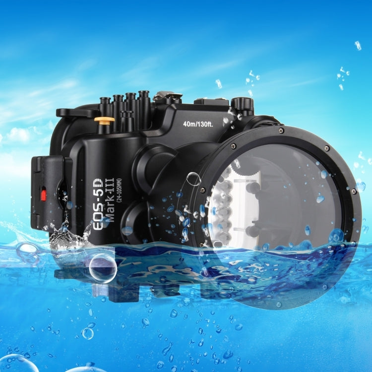 PULUZ 40m Underwater Camera Housing for Canon EOS-5D Mark III - Waterproof Case for All-Weather Protection