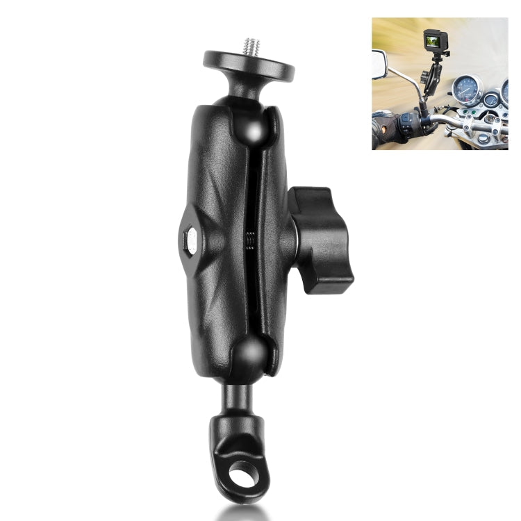 PULUZ Motorcycle Holder Mirror Base Hole Fixed Mount for GoPro and Other Action Cameras (Black) - Capture Stunning Footage On the Road