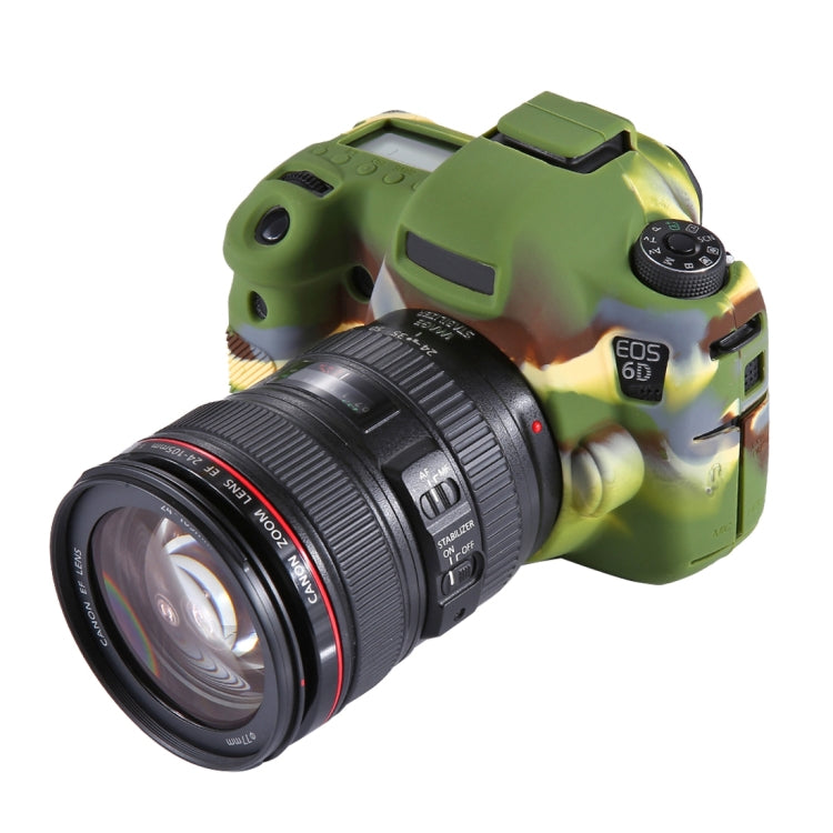 PULUZ Soft Silicone Protective Case for Canon EOS 6D in Camouflage