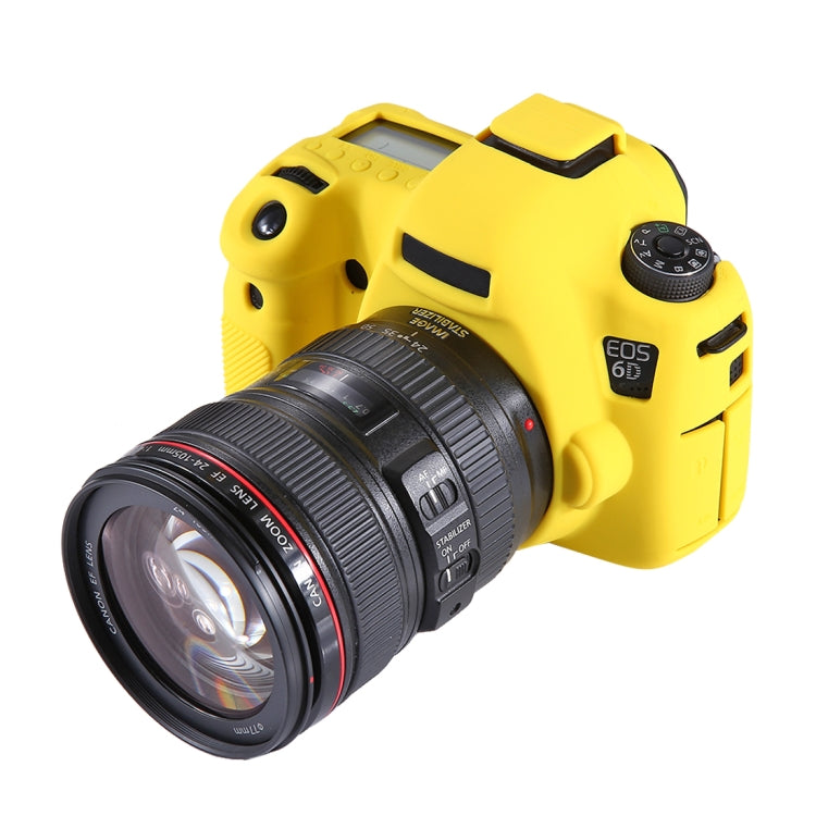 PULUZ Soft Silicone Protective Case for Canon EOS 6D (Yellow)