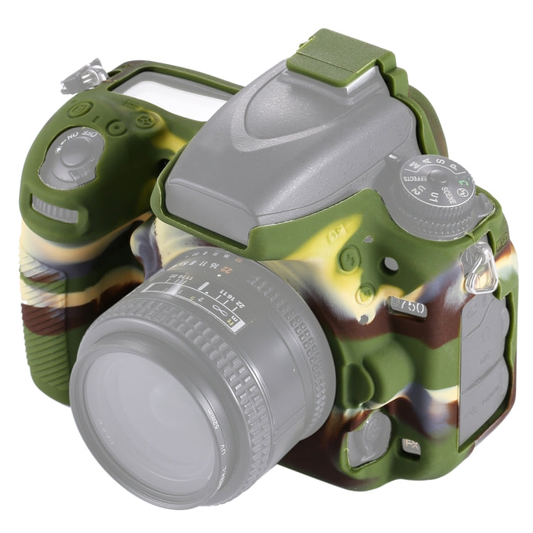 PULUZ Soft Silicone Protective Case for Nikon D750 in Camouflage