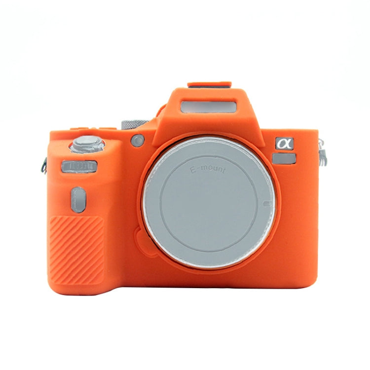 Orange Soft Silicone Protective Case for Sony ILCE-7MII / 7SMII / 7RMII
