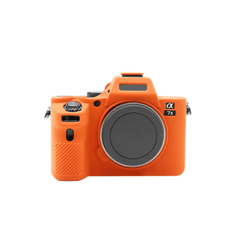 Orange Soft Silicone Protective Case for Sony ILCE-7MII / 7SMII / 7RMII