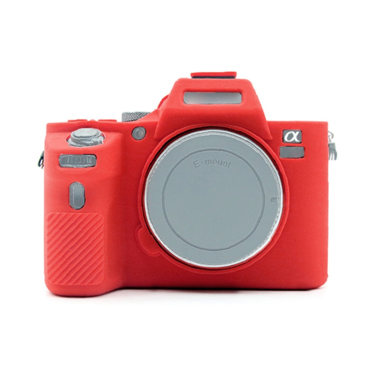 PULUZ Red Soft Silicone Protective Case for Sony ILCE-7MII / 7SMII / 7RMII Camera
