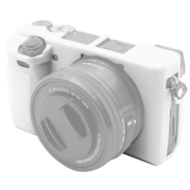 Soft Silicone Protective Case for Sony ILCE-6300 / A6400 (White)
