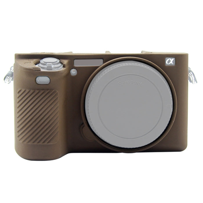 PULUZ Soft Silicone Protective Case for Sony ILCE-6500 (Coffee)