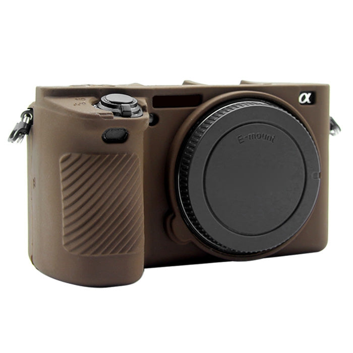PULUZ Soft Silicone Protective Case for Sony ILCE-6500 (Coffee)