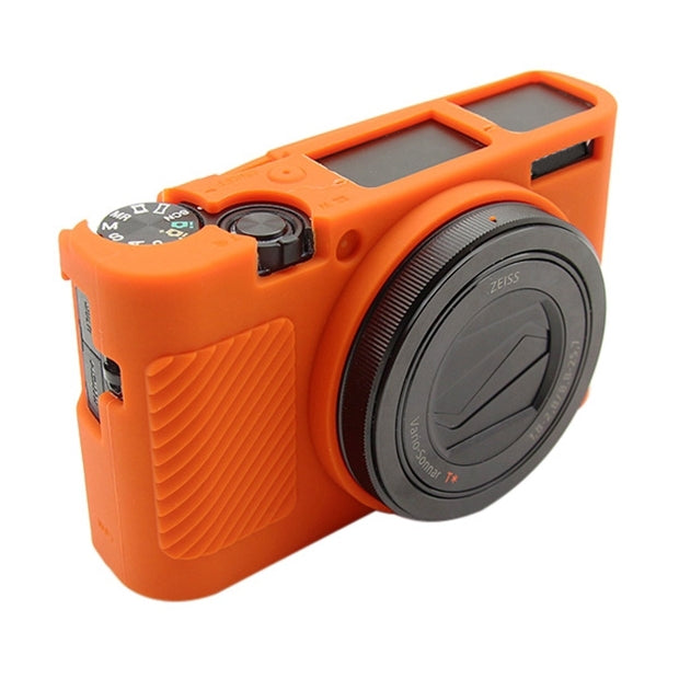 PULUZ Soft Silicone Protective Case for Sony RX100 III / IV / V (Orange) - Enhanced Protection and Comfort