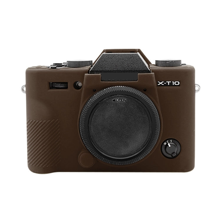 PULUZ Soft Silicone Protective Case for FUJIFILM XT10 (Coffee)