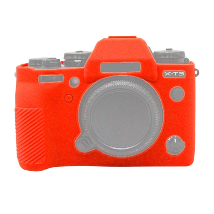 PULUZ Red Soft Silicone Protective Case for FUJIFILM XT3 Camera