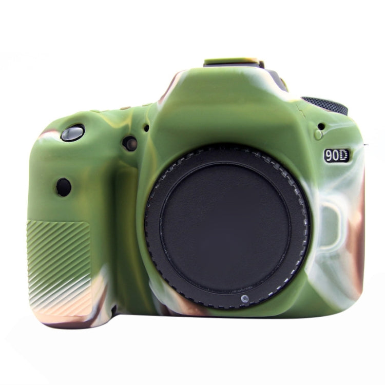 Soft Silicone Protective Case for Canon EOS 90D (Camouflage)