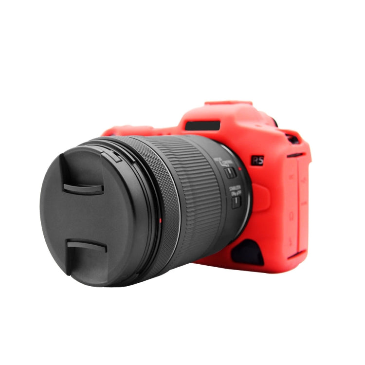 PULUZ Red Soft Silicone Case for Canon EOS R5 - Full Protection and Comfort