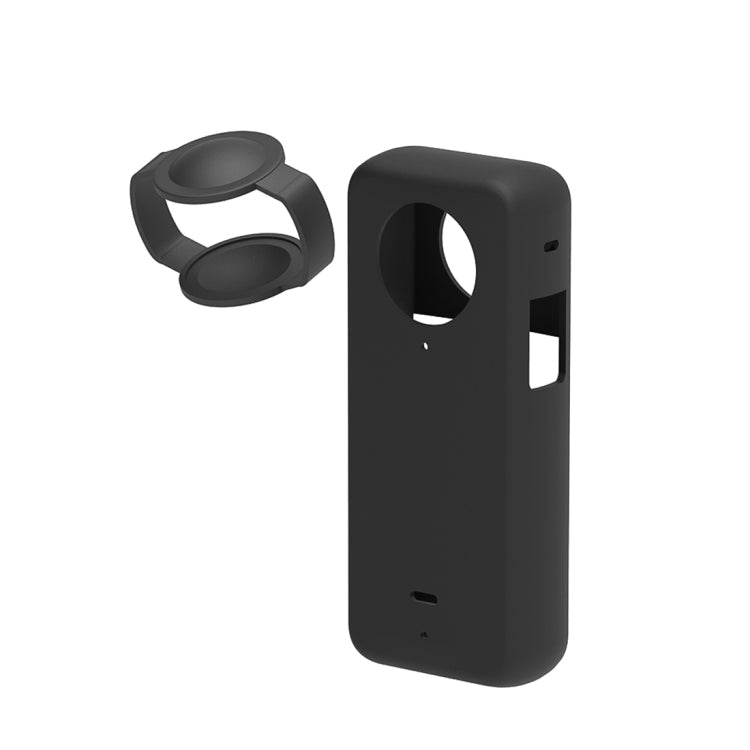 PULUZ Silicone Protective Case with Lens Cover for Insta360 X3 (Black)