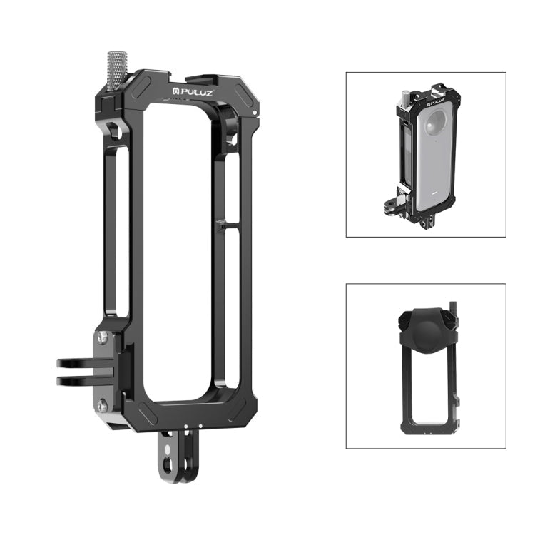 PULUZ Insta360 X3 Metal Protective Cage with Cold Shoe Base (Black)