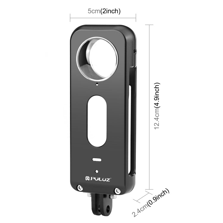 PULUZ Metal Protective Cage Rig Housing Frame for Insta360 X3 with Lens Protector (Black)