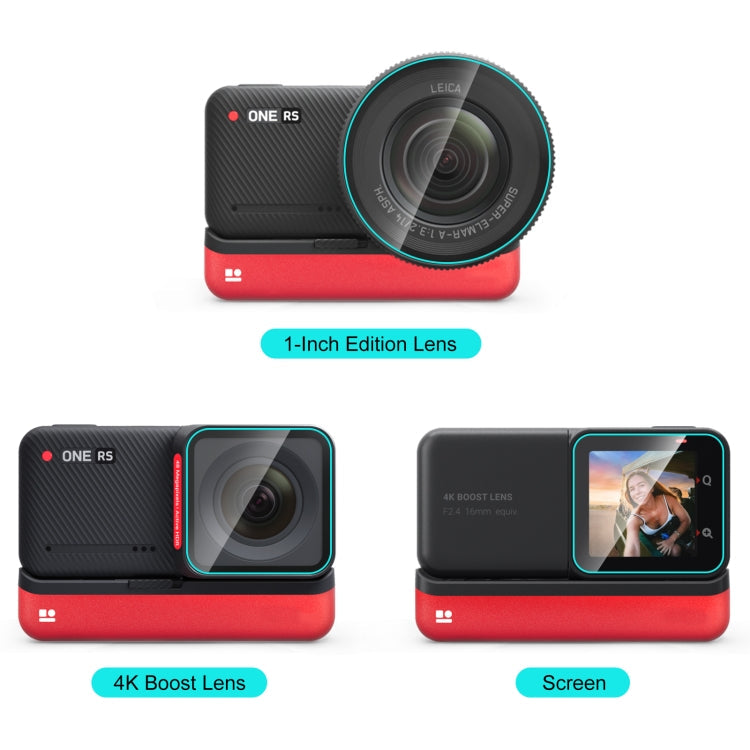PULUZ 3-in-1 Tempered Glass Film for Insta360 One RS
