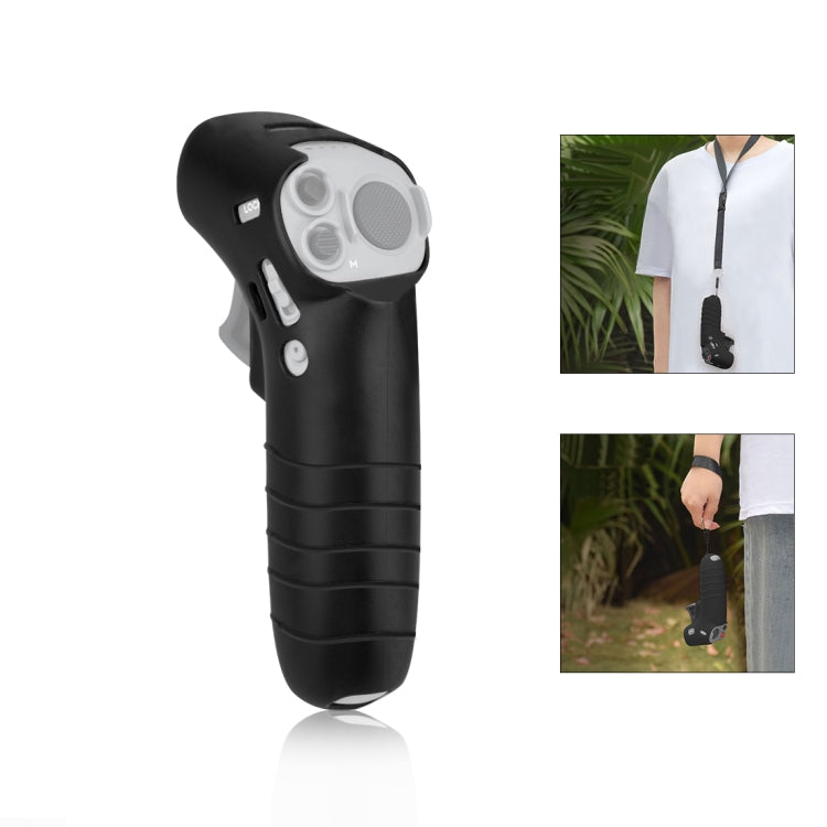 DJI RC Motion 2 / DJI Avata / FPV Rocker PULUZ Silicone Protective Case with Neck Strap (Black)