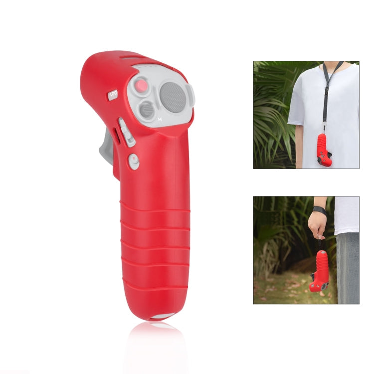 PULUZ Silicone Protective Case with Neck Strap for DJI RC Motion 2 / DJI Avata / FPV Rocker (Red)