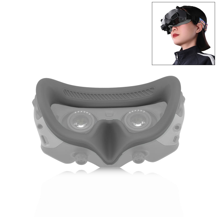 PULUZ Flying Eye Mask Silicone Protective Case for DJI Avata Goggles 2 - Grey