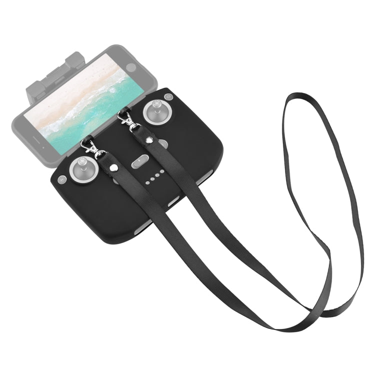 Shockproof Silicone Case with Neck Strap for DJI Remote Control (Black)