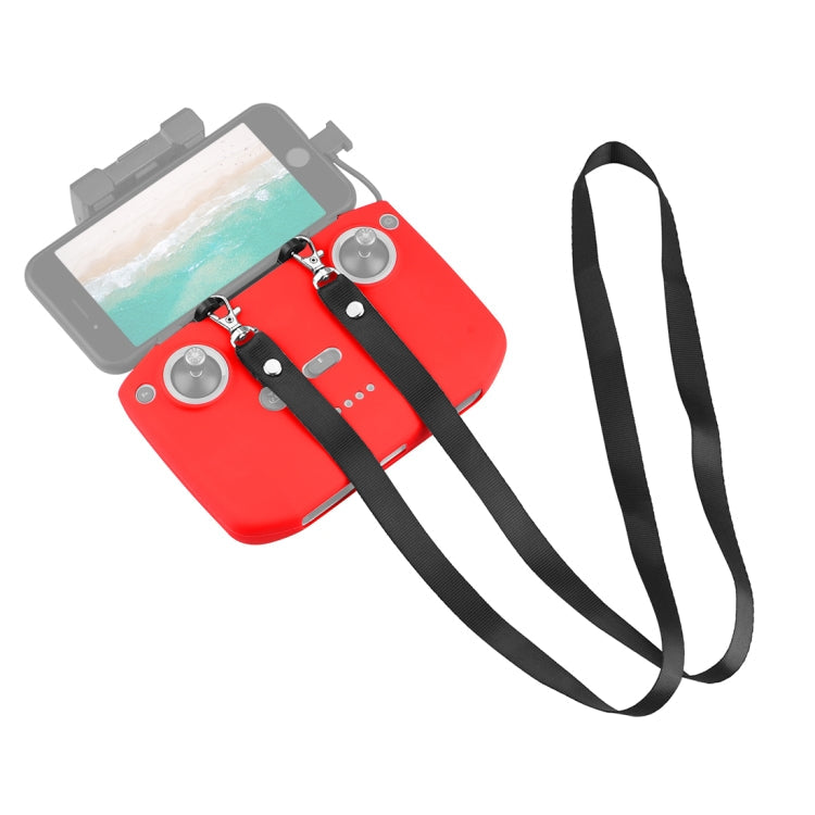 PULUZ Shockproof Anti-scratch Silicone Case with Neck Strap For DJI Mini 3 / 3 Pro / Mavic 3 / Air 2S / Mini 2 Remote Control (Red)