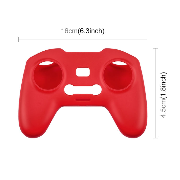 PULUZ Red Silicone Protective Case with Neck Strap for DJI FPV Combo Remote Control