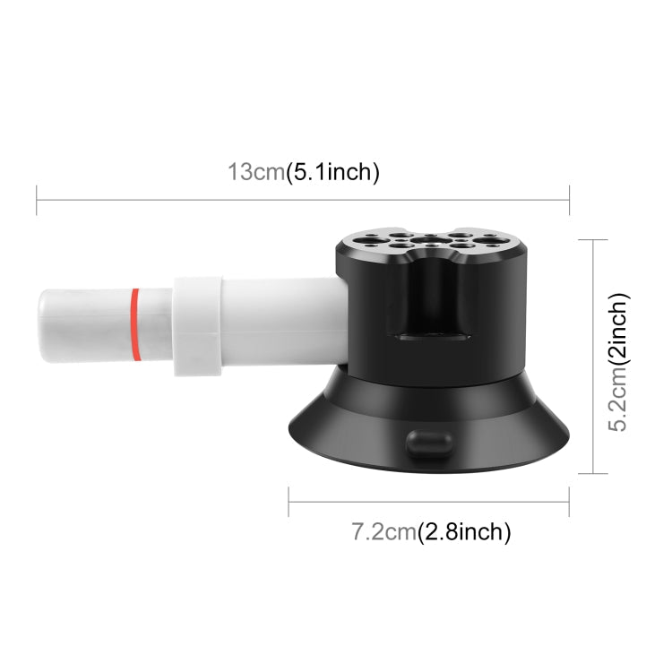 PULUZ 3-inch Car Aluminum Alloy Suction Cup Mount (Black)