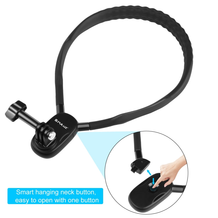 PULUZ Flexible Lazy Neck Mount for GoPro Cameras (Black)