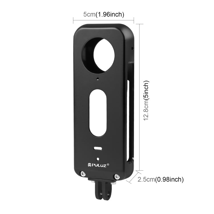 Insta360 X3 PULUZ Metal Protective Cage with Silicone Lens Cover (Black)