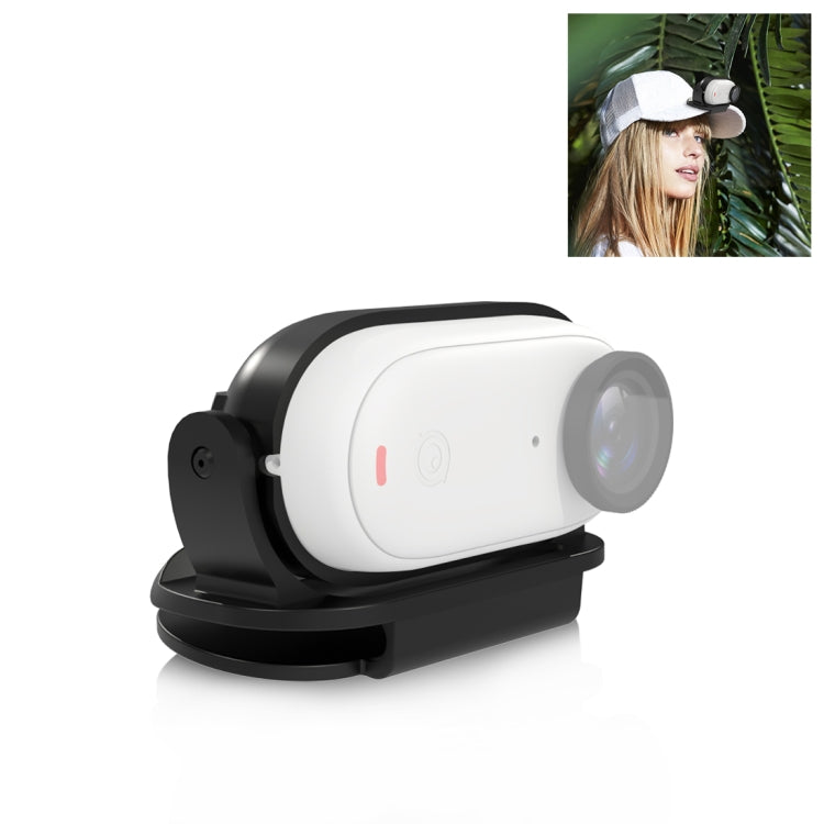 PULUZ Easy Clip Hat Clip for Insta360 GO3 / GO2 Magnetic Frame Fixed Mount (Black)